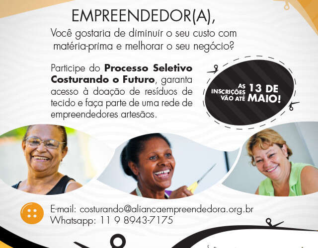 (Português) Projeto Costurando o Futuro com a Fundação Volkswagen - abre inscrições em São Bernardo do Campo - SP e região!