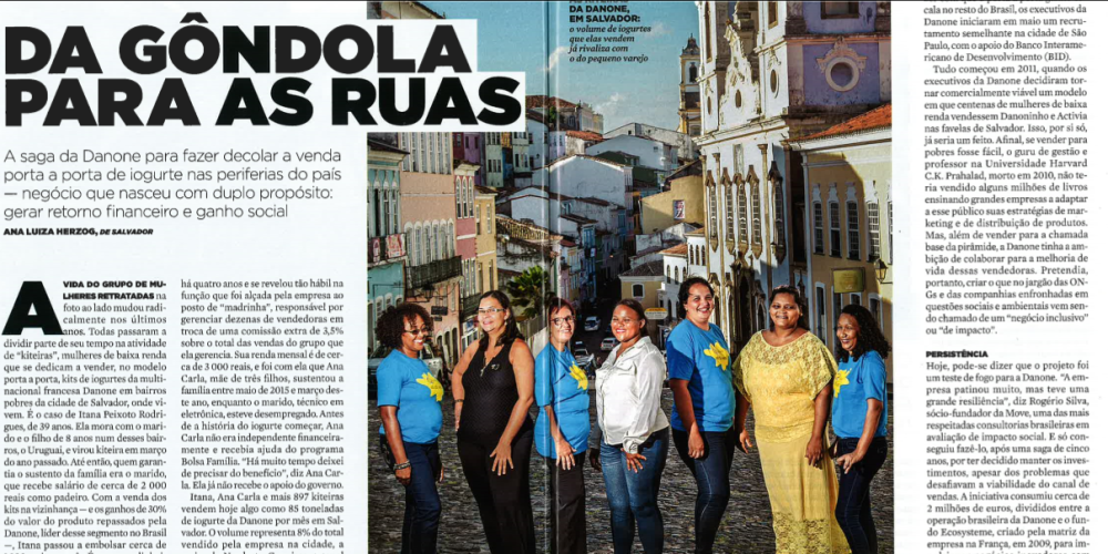 “Como a Danone levou seus iogurtes da gôndola para as ruas”. Confira a reportagem completa sobre o Programa Kiteiras publicada na Revista Exame