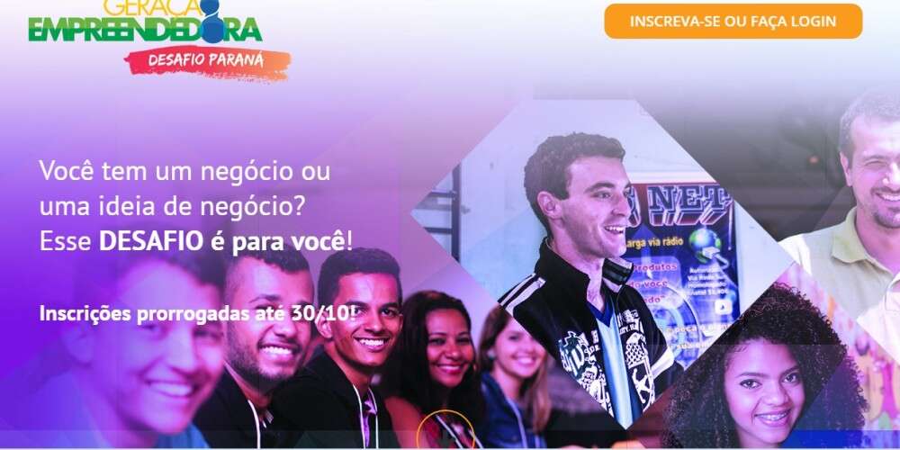 Inscrições prorrogadas: Geração Empreendedora – Desafio Paraná recebe inscrições até dia 30 de outubro!