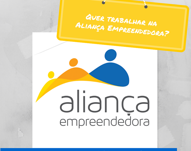 Já pensou fazer parte da história de um empreendedor? A Aliança Empreendedora está com vaga aberta para mobilizador no Rio de Janeiro-RJ!