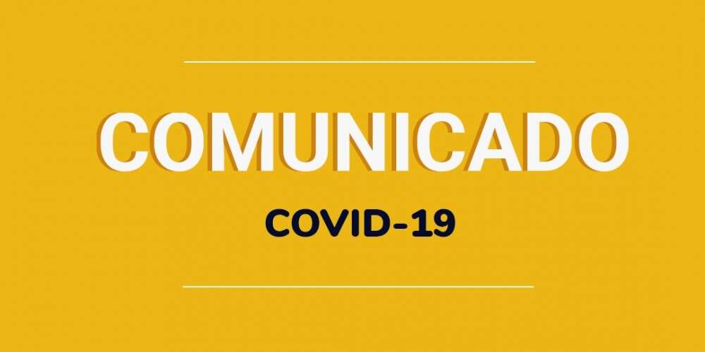 Comunicado sobre a COVID-19